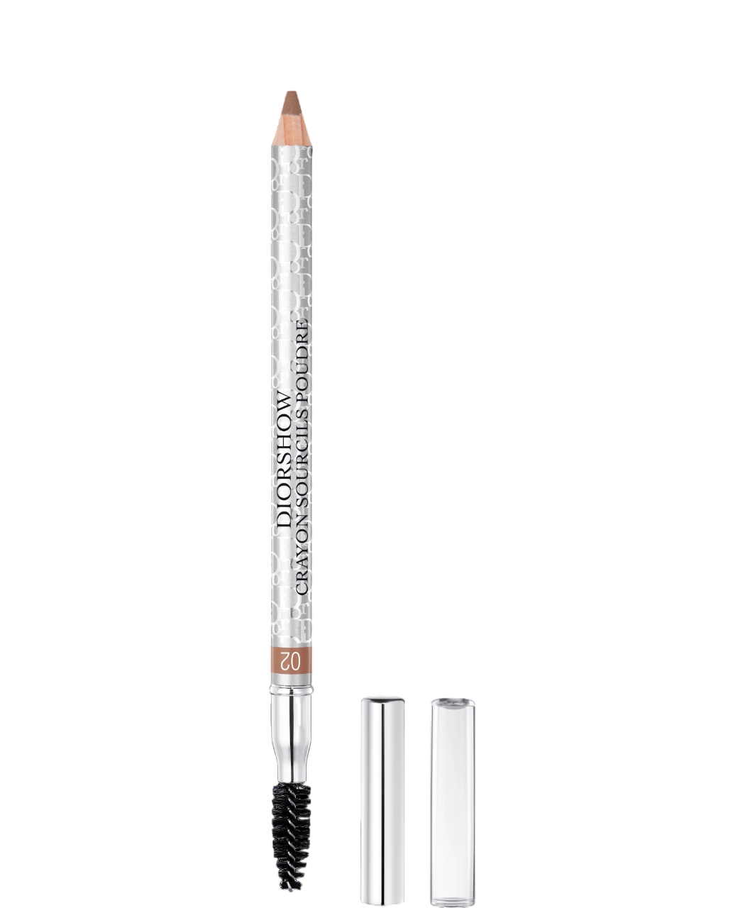 Christian Dior, Diorshow, Waterproof, Double-Ended, Eyebrow Cream Pencil & Brush 2-In-1, 02, Chestnut, 1.19 g