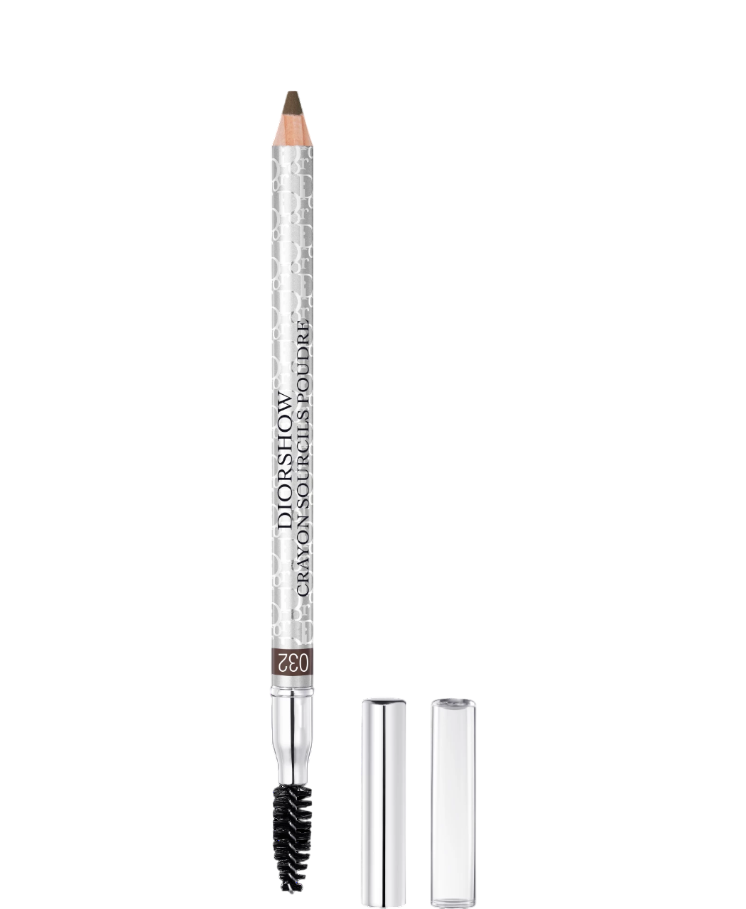 Christian Dior, Diorshow, Waterproof, Double-Ended, Eyebrow Cream Pencil & Brush 2-In-1, 032, Dark Brown, 1.19 g