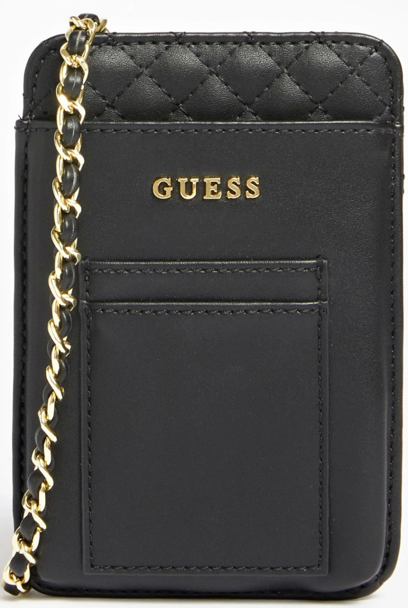Guess, Guess, Polyurethane, Textile Bag, Pouch Phone, Black, PW1510P2301, For Women, 16.5 x 3 x 11 cm