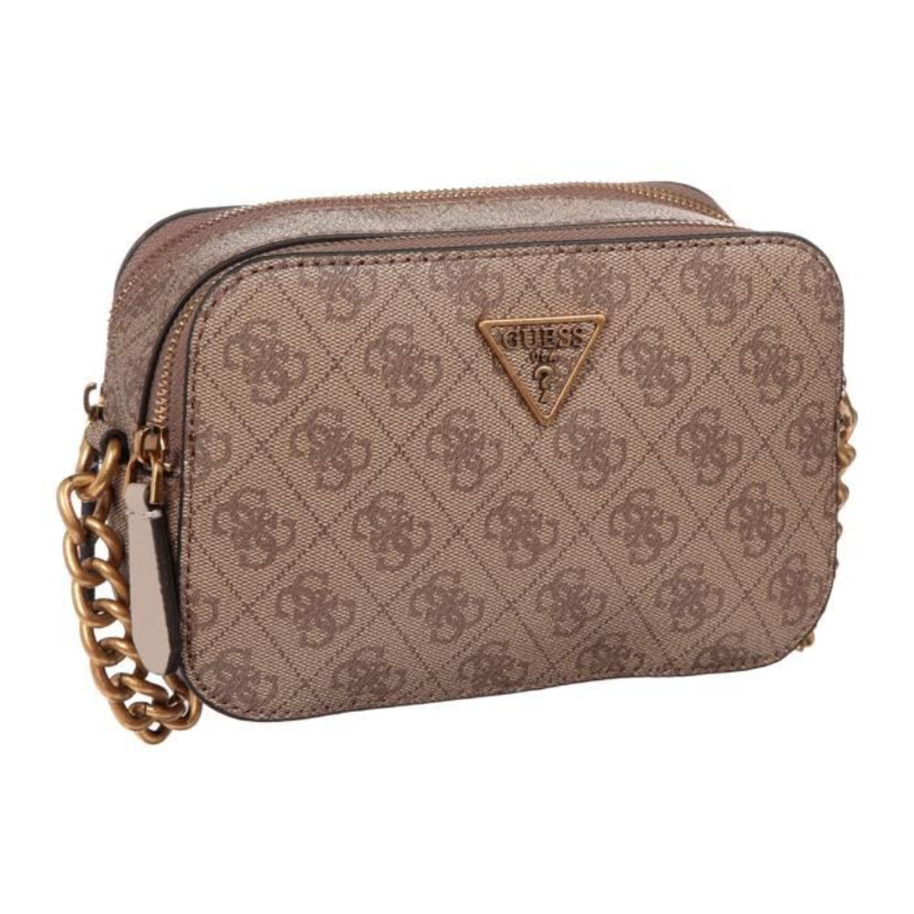 Guess, Noelle, Polyurethane, Textile Handbag, Latte, HWBB7879140LTE