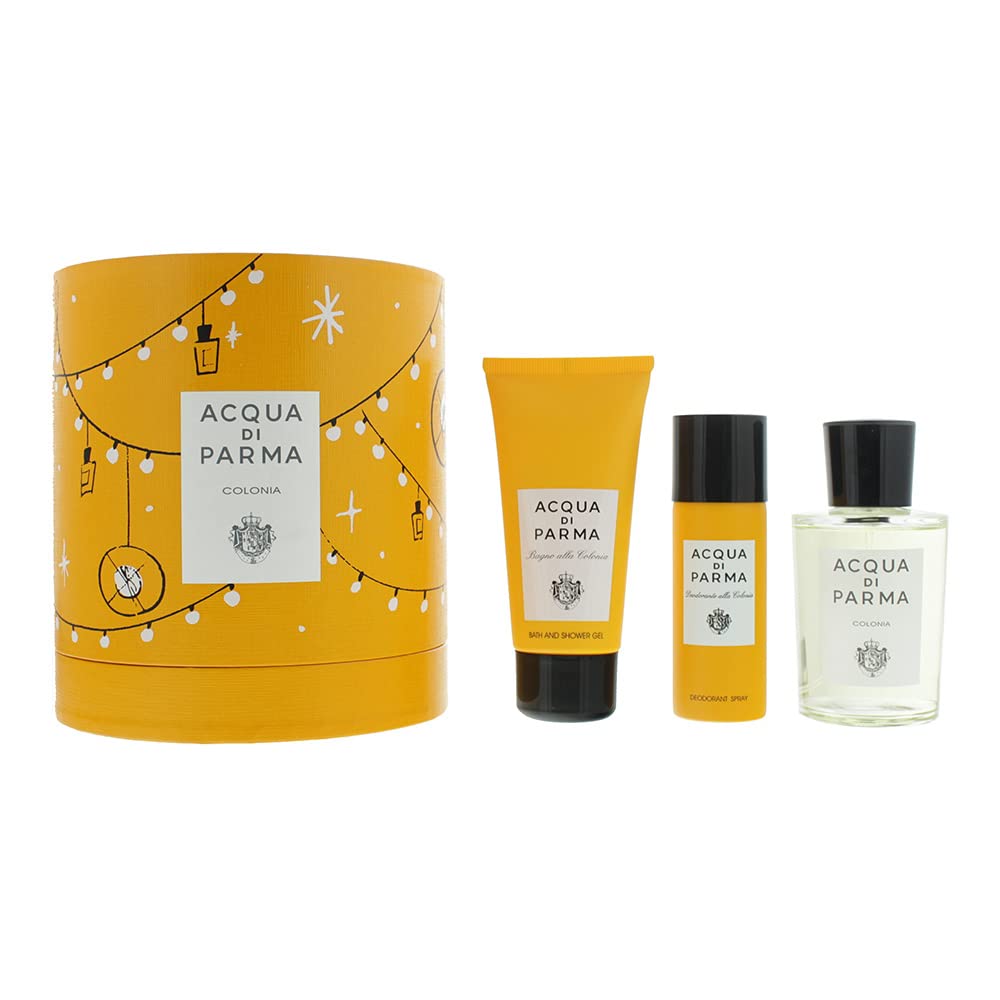 Set Acqua di Parma: Colonia, Perfume, For Men, 100 ml + Colonia Nomade, Cleansing, Shower Gel, 75 ml + Colonia Nomade, Anti-Sweat, Deodorant Spray, For Men, 50 ml