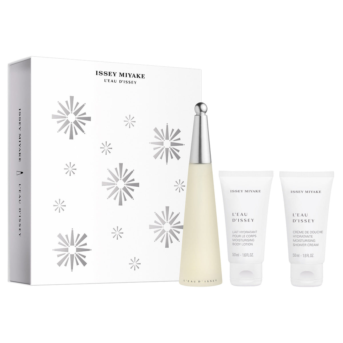Set Crăciun 2023 Issey Miyake: L'Eau d'Issey, Parfum, Pentru femei, 50 ml + L'Eau d'Issey, Hidratant, Loțiune de corp, 50 ml + L'Eau d'Issey, Hidratant, Shower Cream, 50 ml