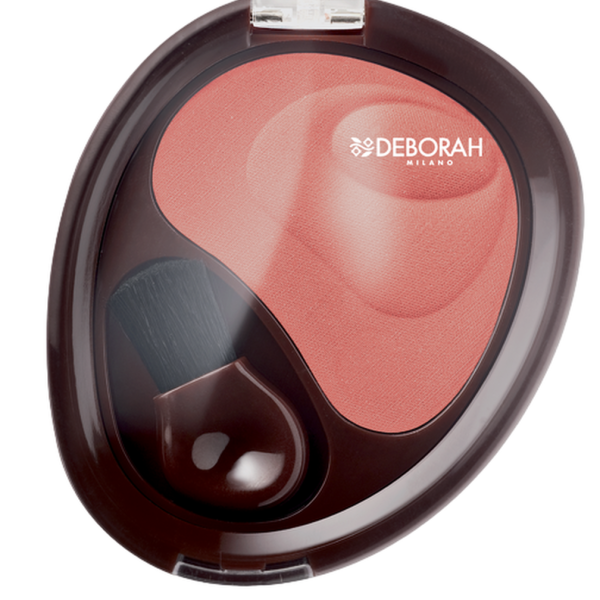 Deborah, Natural, Matte Finish, Blush Compact Powder, 6, Mahogany, 6 g *Tester
