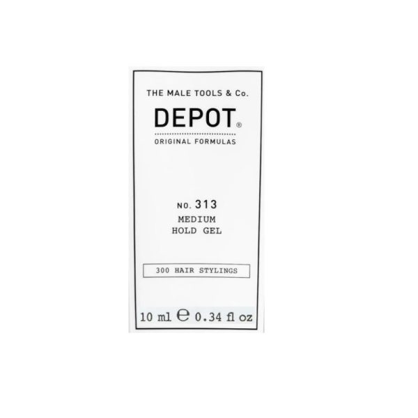 Depot, 300 Hair Stylings No. 313, UV Filter, Hair Styling Gel, Definition & Control, Medium Hold, 10 ml