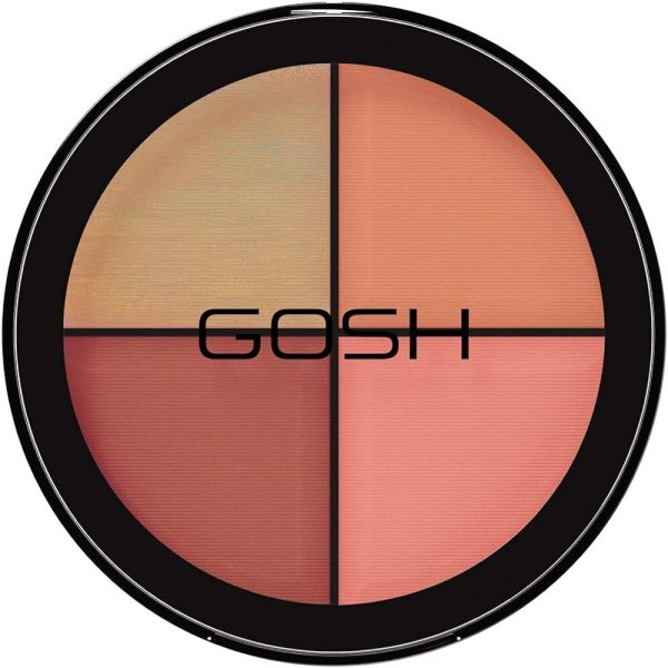Gosh, Contour`N Strobe Kit, Highlighter & Blush Palette 2-In-1, 002, Blush, 15 g