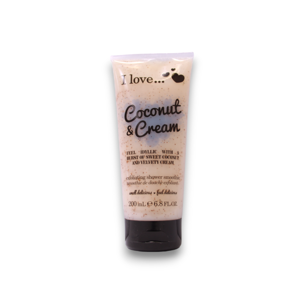 I Love, Coconut & Cream, Exfoliating, Shower Gel, 200 ml