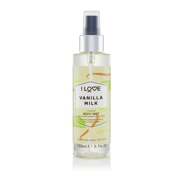 I Love, Signature Collection, Vegan, Mist Spray, Vanilla Milk, All Over The Body, 165 ml