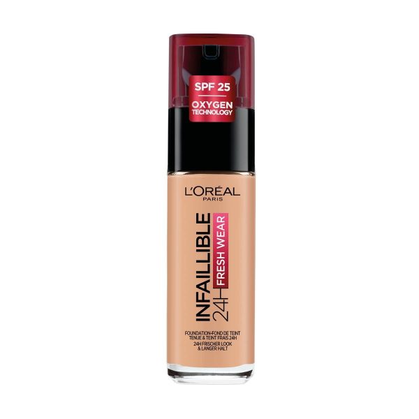 L'Oreal Paris, Infaillible 24h Fresh Wear, All-Day Wear, Liquid Foundation, 110, Vanille Rose, SPF 25, 30 ml