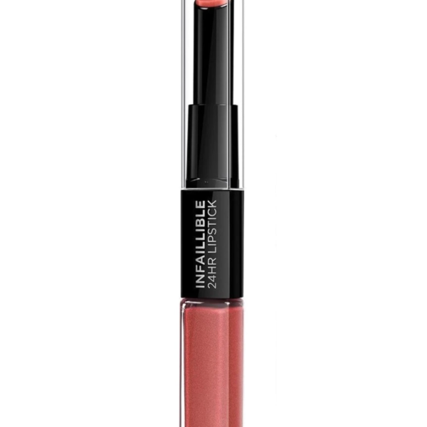 L'Oreal Paris, Infaillible 24H , Cream Lipstick & Lip Gloss, 404, Corail Constant, 5.6 ml