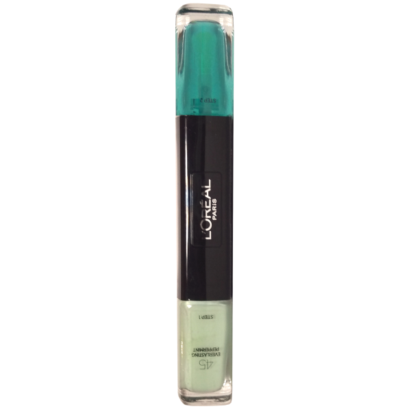 L'Oreal Paris, Infallible, Gel-Effect, Nail Polish 2-In-1, 45, Everlasting Peppermint, 2 x, 5 ml