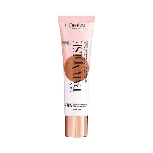 L'Oreal Paris, Skin Paradise, Aloe Vera, Hydrating, Water Cream, For Face, SPF 20, 02, Deep, 30 ml