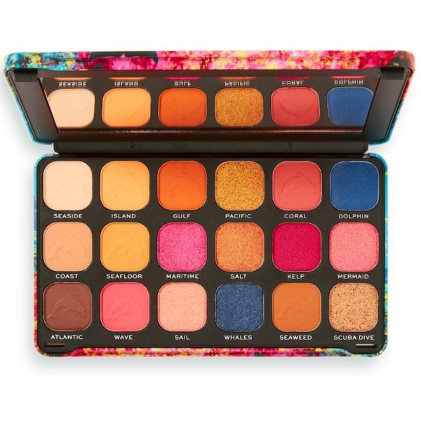 Makeup Revolution, Forever Flaw Hydra Dolphin, Eyeshadow Palette, 10 Shades, 16.5 g