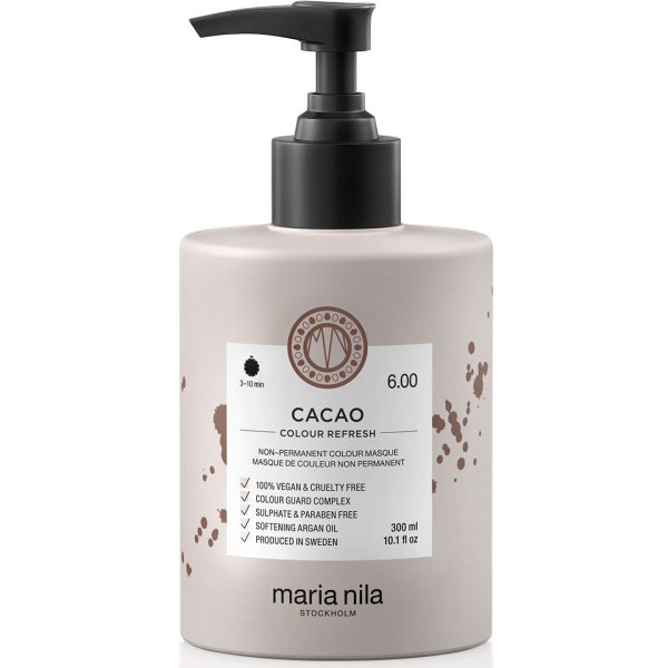Maria Nila, Colour Refresh, Vegan, Hair Colouring Cream Mask, For Color Refreshing, 6.00 Cacao, 300 ml