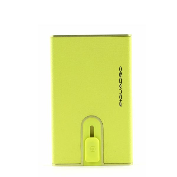 Piquadro, Empire, Leather Card Holder, Square Sliding System, PP4825EMR-3, Green, For Men