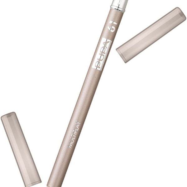 Pupa, Multiplay, Double-Ended, Eyeshadow & Kajal Eyeliner 2-In-1, 61, Platinum, 1.2 g *Tester