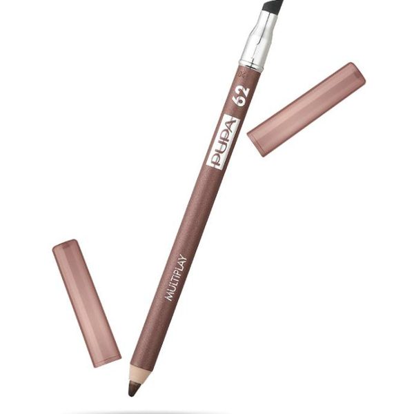 Pupa, Multiplay, Double-Ended, Eyeshadow & Kajal Eyeliner 2-In-1, 62, Golden Brown, 1.2 g *Tester