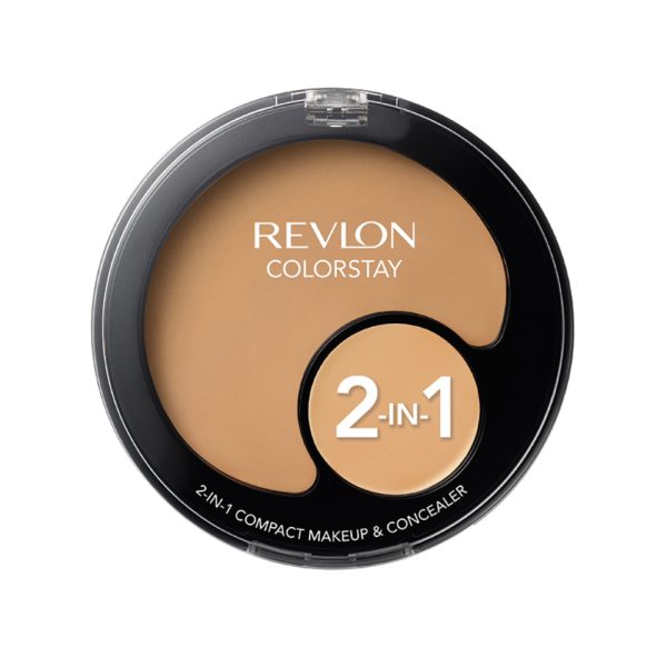 Revlon, Colorstay, Compact Powder Foundation & Concealer 2-In-1, 180, Sand Beige, 11 g