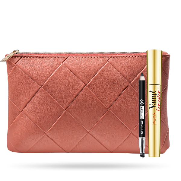 Set Pupa: Multiplay, Double-Ended, Eyeshadow & Kajal Eyeliner 2-In-1, 09, Deep Black, 1.2 g + Vamp! Mascara Forever, Paraben-Free, Waterproof, Mascara, 111, Black, 9 ml